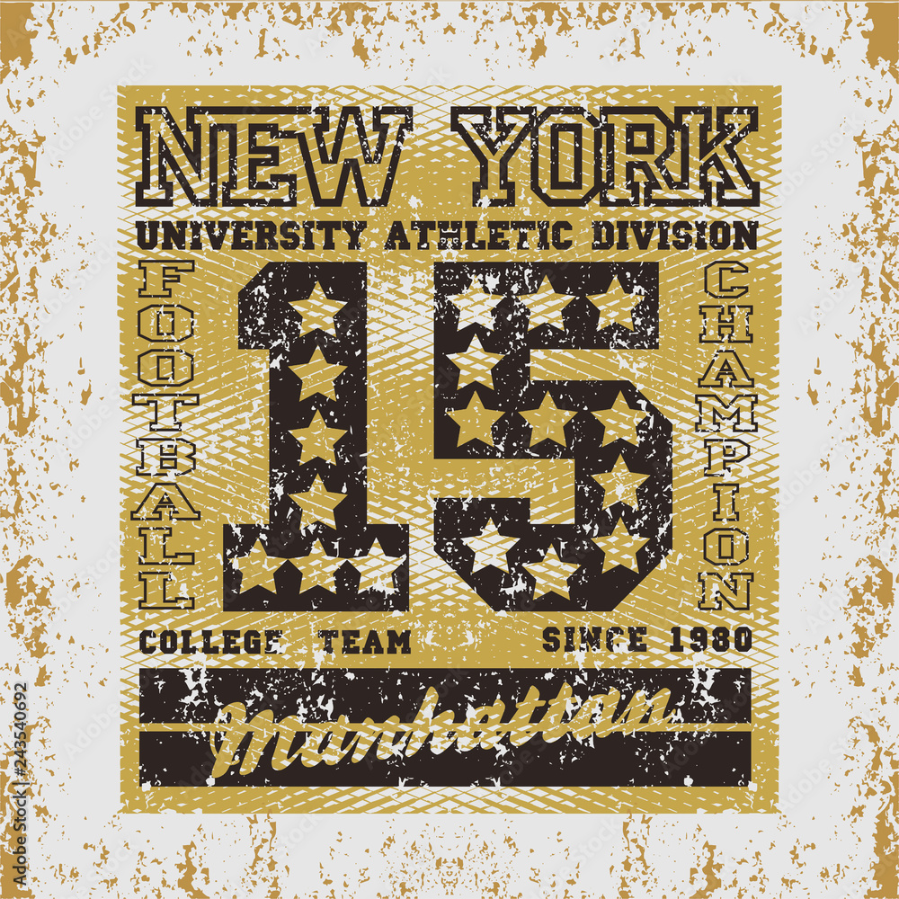 Fototapeta premium T-shirt New York,T-shirt sport, sport design, new york fashion