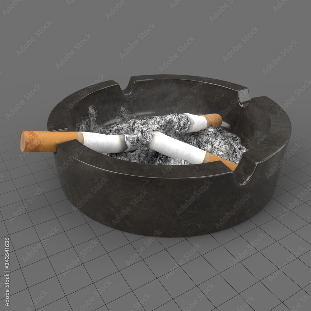 Used ashtray Stock 3D asset Adobe Stock
