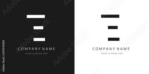 E logo letter design	