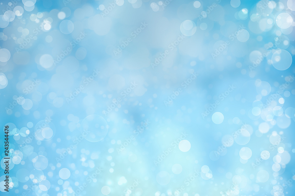 Blue bokeh blur abstract circles background