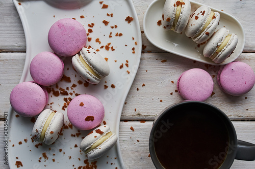cake and coffee on the table