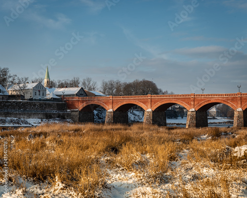 old bridge over the river Venta (goldingen, Latvia)