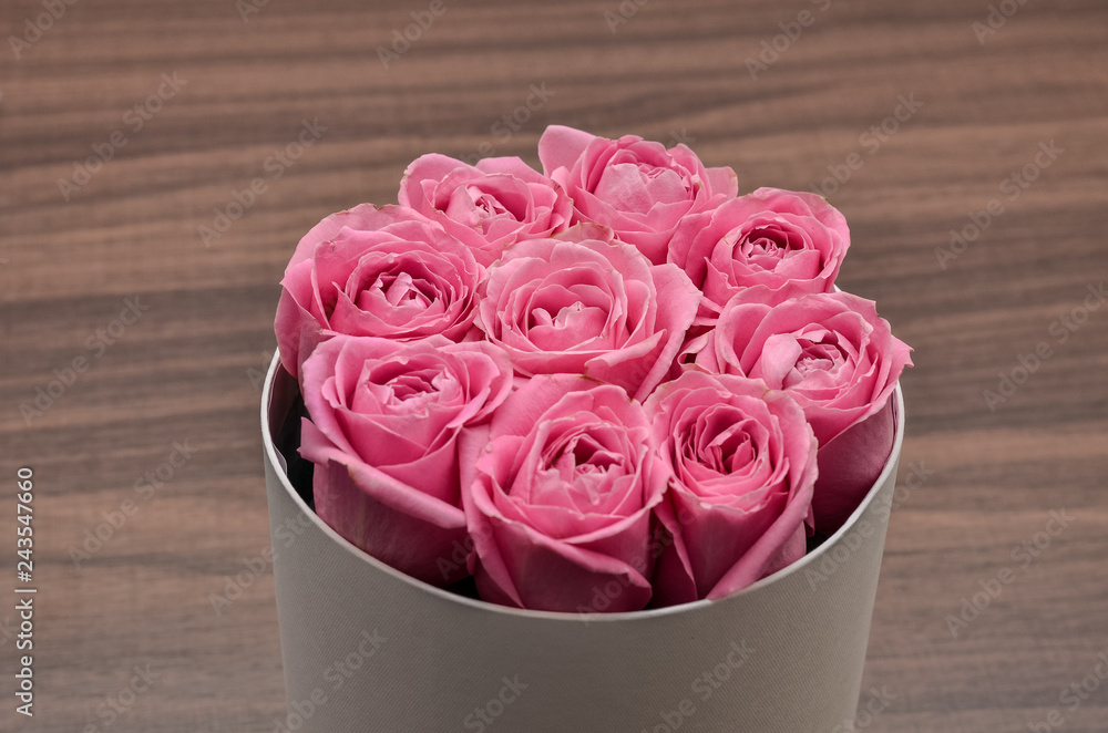 Pink rose box for exclusive gift. Pink rose box for exclusive gift.