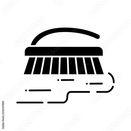 Scrub brush glyph icon