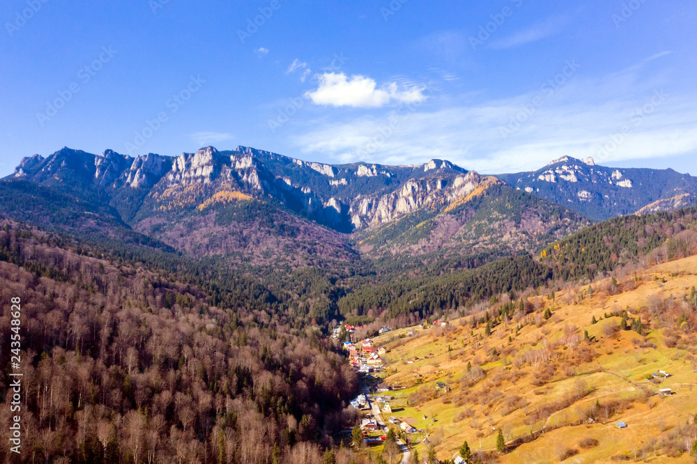 Mountain resort on valley