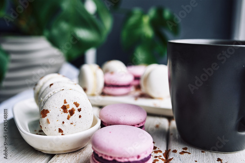 cake and coffee on the table