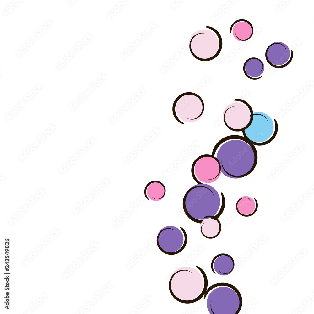 Pop art background with comic polka dot confetti. Pop art background with comic polka dot confetti.