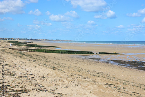Beach on the coast of Normandy