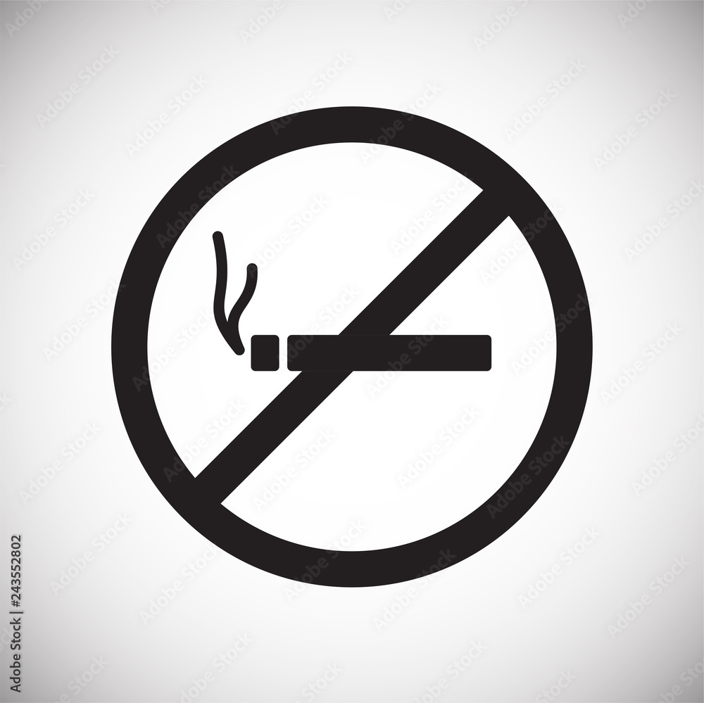 No smoking icon on white background for graphic and web design, Modern simple vector sign. Internet concept. Trendy symbol for website design web button or mobile No smoking icon on white background for graphic and web design, Modern simple vector sign. Internet concept. Trendy symbol for website design web button or mobile