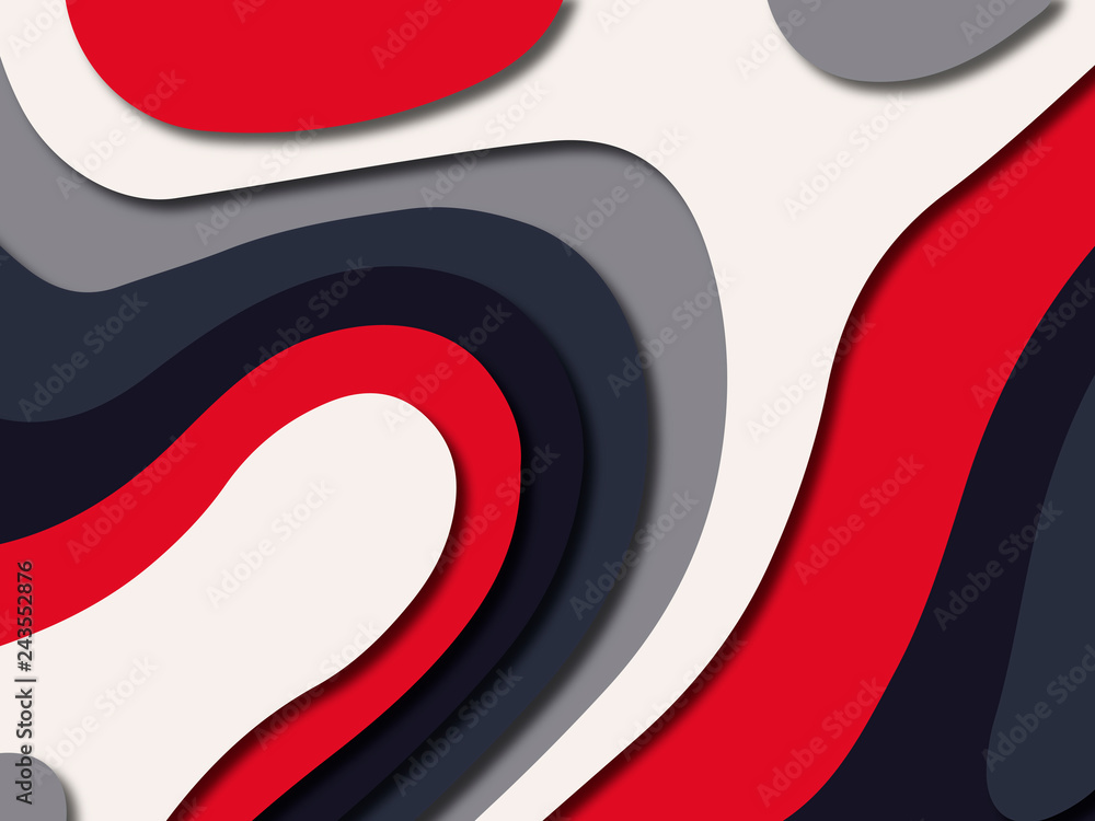 Multi color paper cut progami background with modern blue red white color Multi color paper cut progami background with modern blue red white color