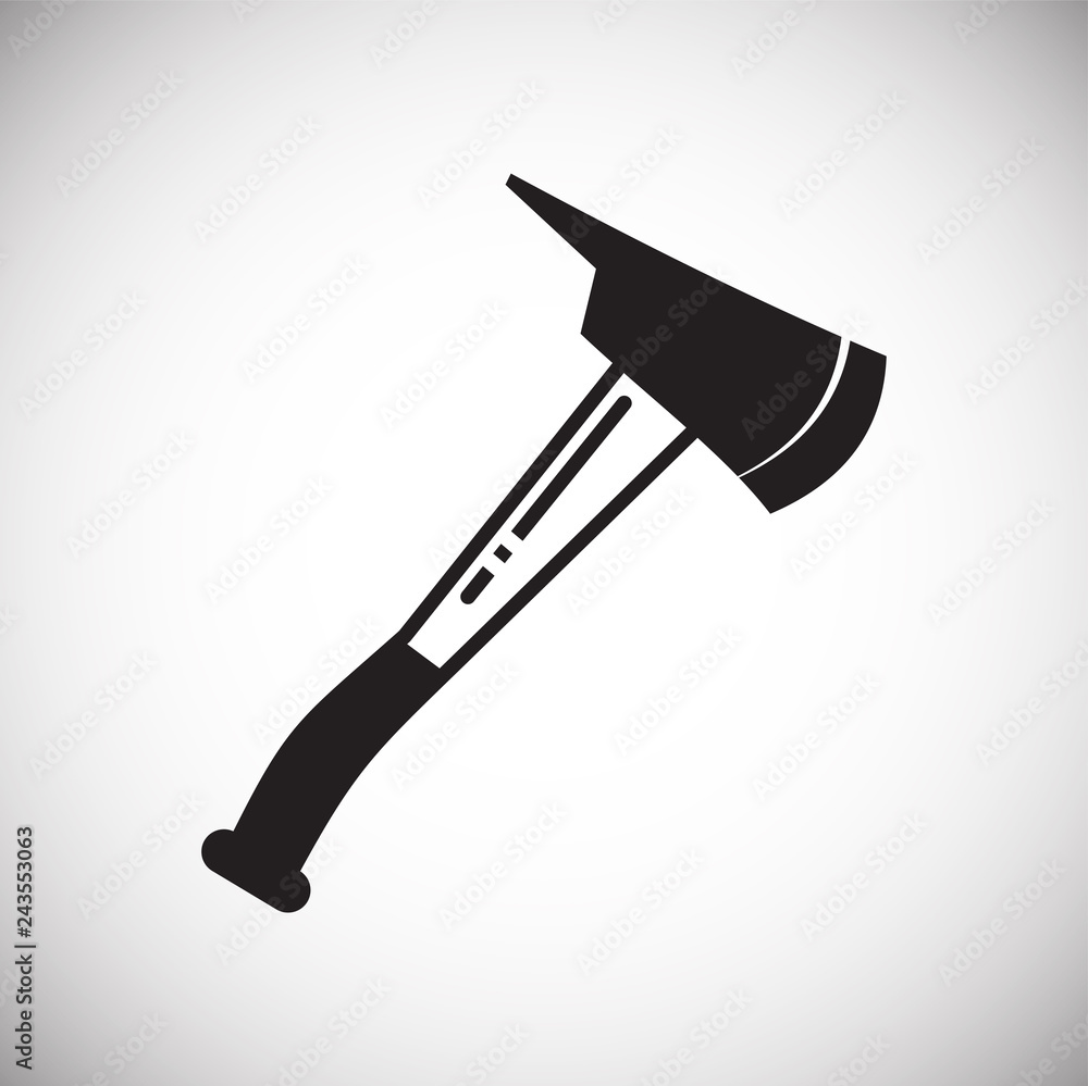 Fire axe icon on white background for graphic and web design, Modern simple vector sign. Internet concept. Trendy symbol for website design web button or mobile Fire axe icon on white background for graphic and web design, Modern simple vector sign. Internet concept. Trendy symbol for website design web button or mobile