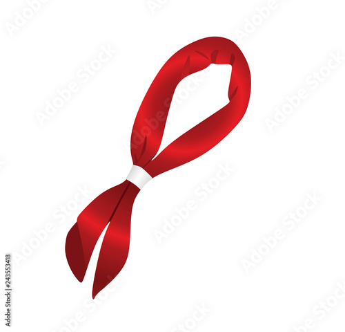 Red scarf. vector illustration