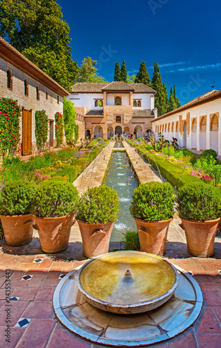 The famous Alhambra in Granada, Spain