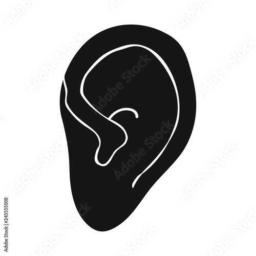 Vector illustration of body and part sign. Set of body and anatomy vector icon for stock.