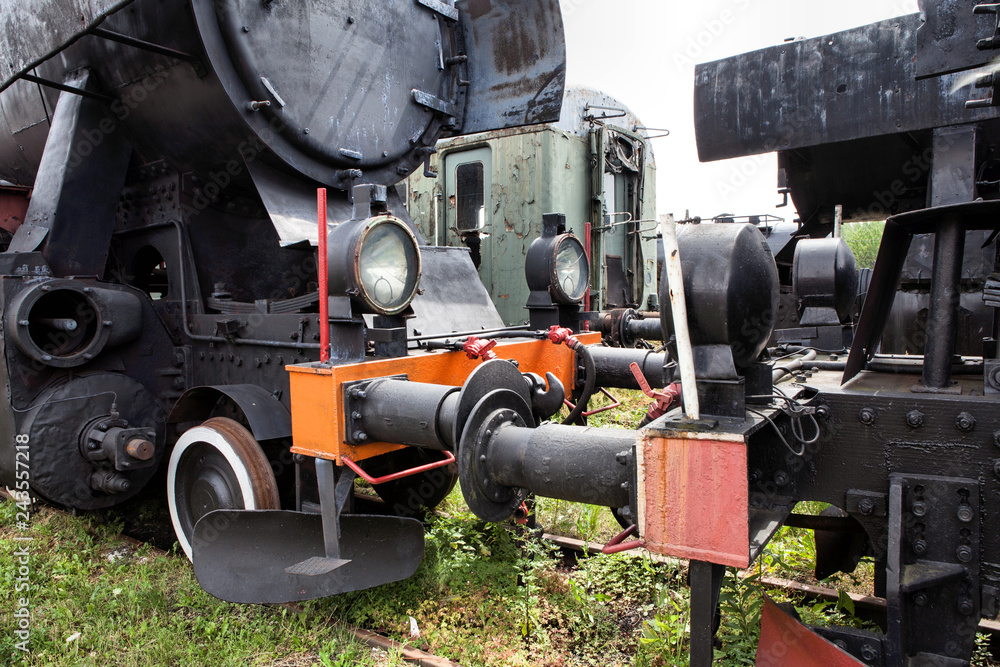 An old and historic steam locomotive An old and historic steam locomotive