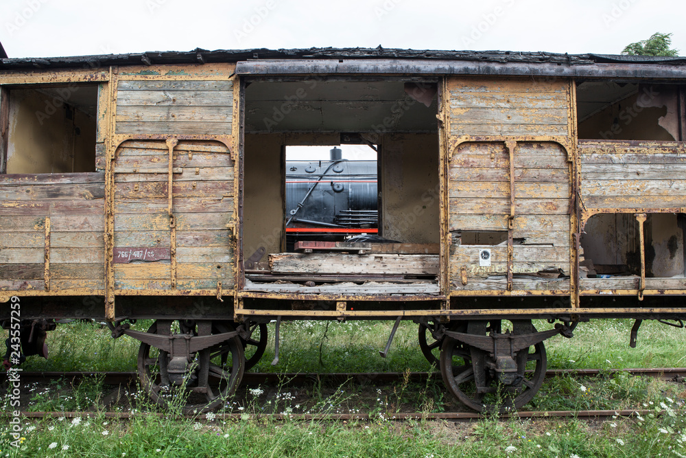 Old and historic railway wagon