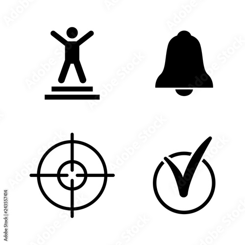 Successful Idea, Goal. Simple Related Vector Icons