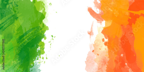 Vector watercolor flag of Ireland for Patricks day