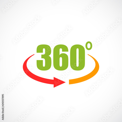 360 panorama view vector icon