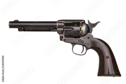 Obraz na plátně classic pistol revolver isolated on white