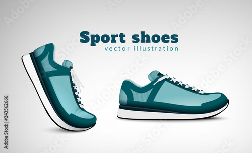 Sport Shoes Realistic Composition 