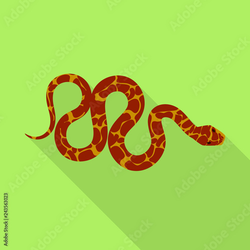 Vector illustration of skin and reptile sign. Set of skin and danger vector icon for stock.