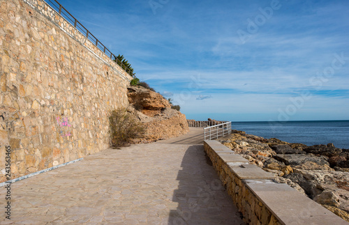 The mediterranean sea in Ametlla de mar, Costa daurada photo