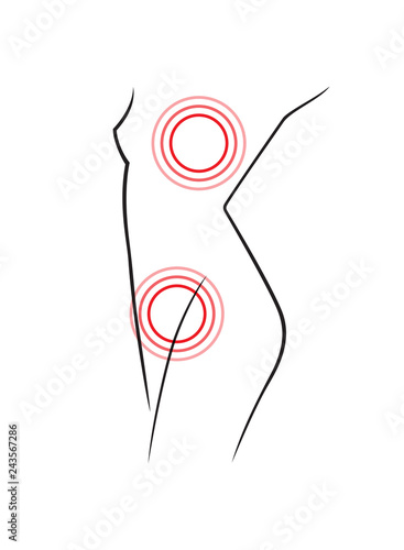 Woman body correction with the help of plastic surgery concept on white background. Vector illustration