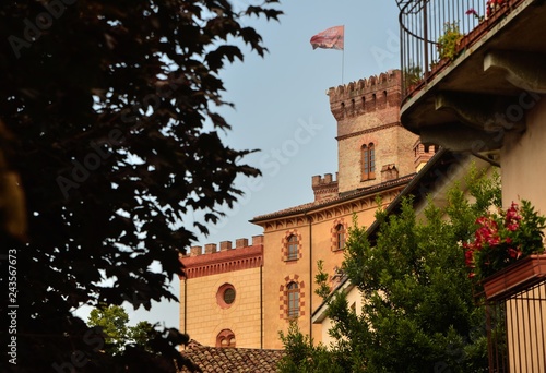  View of the castle of Barolo, home of the wine museum, photo