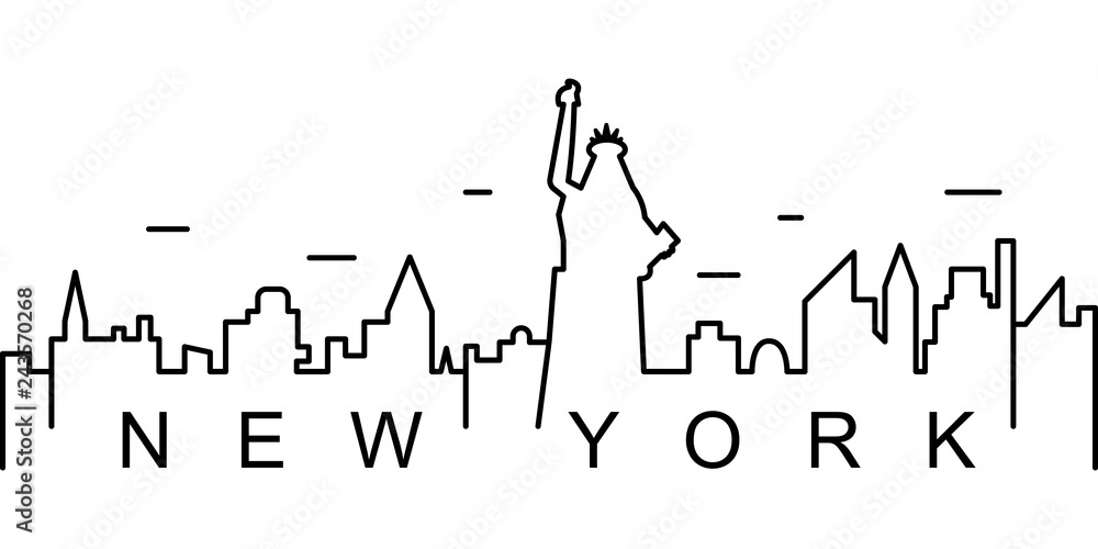 New York outline icon. Can be used for web, logo, mobile app, UI, UX