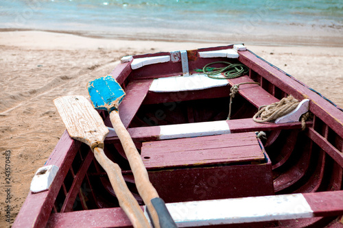 Fotografie Old fishing boat on the shore