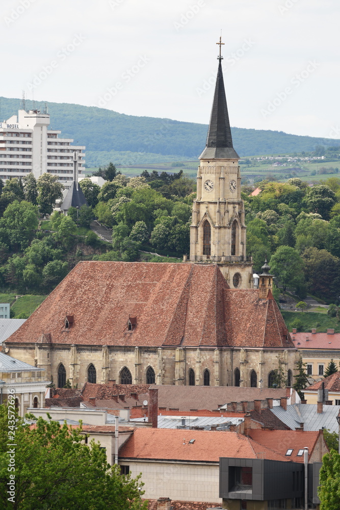 The Church of Saint Michael , in Cluj, Romania, 2017