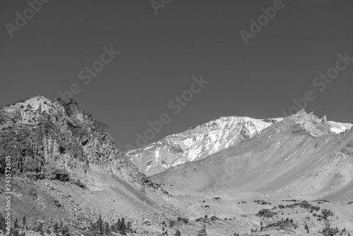 Mount Shasta dormant volcano with snow cap