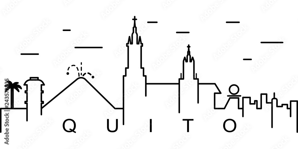 Quito outline icon. Can be used for web, logo, mobile app, UI, UX Quito outline icon. Can be used for web, logo, mobile app, UI, UX