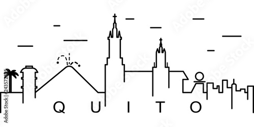 Quito outline icon. Can be used for web, logo, mobile app, UI, UX