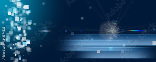 Futuristic square panorama background design illustration with light
