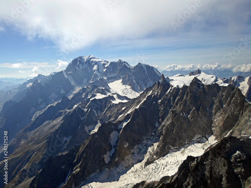 cervino Matterhorn. Aerial View from glider. Italian   Alps