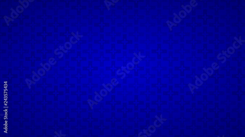 Abstract background of crosses in shades of blue colors