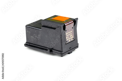 Tapet inkjet cartridge with protective film isolated on white background