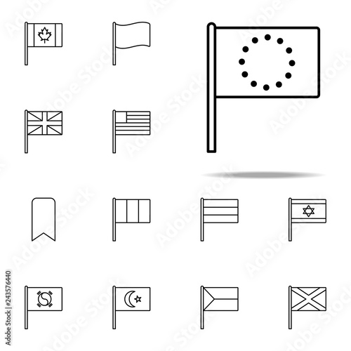 European Union icon. flags icons universal set for web and mobile