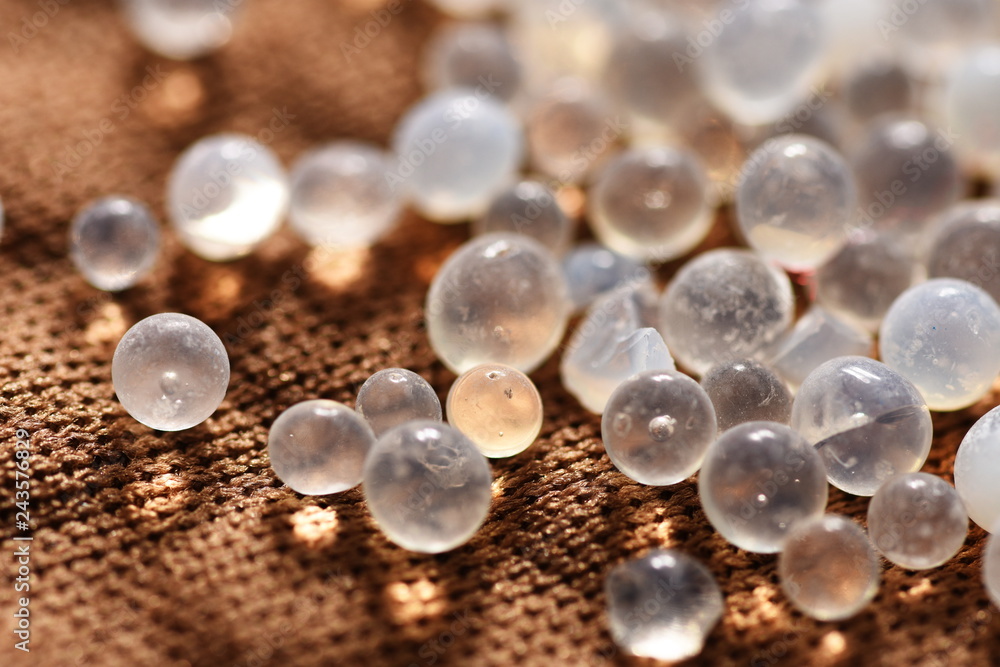 macro of silica gel balls macro of silica gel balls