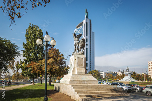 Plaza Italia Square in Baquedano - Santiago Chile