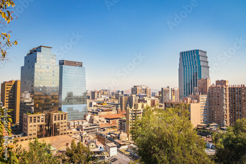 Modern buildings in dowtown Santiago - Santiago, Chile photo