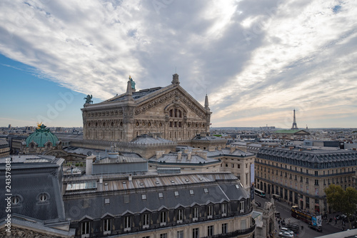 Paris view from Lafayette's Gallery rooftop.