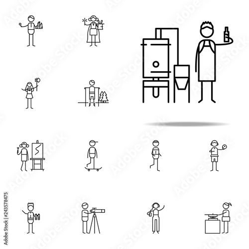 brewer icon. hobbie icons universal set for web and mobile