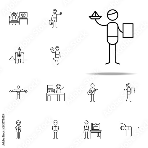 paper toys icon. hobbie icons universal set for web and mobile