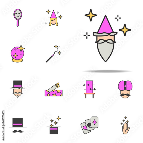 old sorcerer icon. magic icons universal set for web and mobile