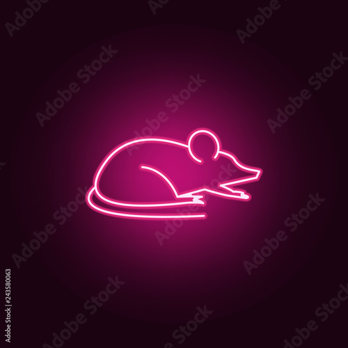 mice icon. Elements of pest control and insect in neon style icons. Simple icon for websites, web design, mobile app, info graphics