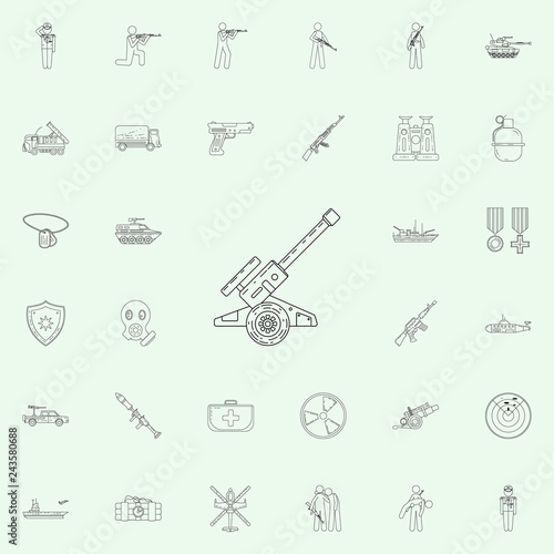 a gun icon. Army icons universal set for web and mobile