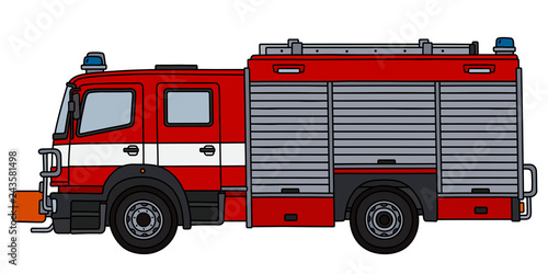 The red fire truck